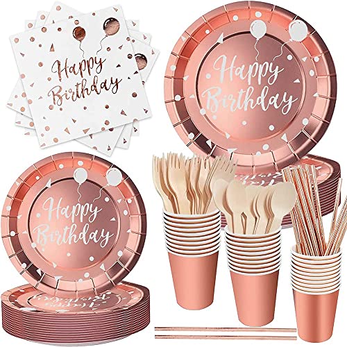 168pcs Happy Birthday party tableware set