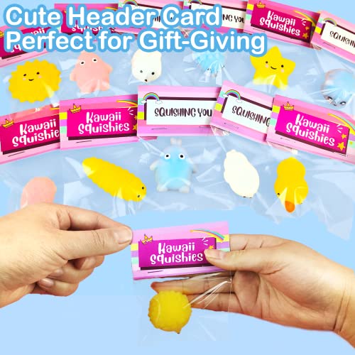 Mini Bulk Kawaii Mochi Squishy Toys (24Pack), Party Favors for Kids