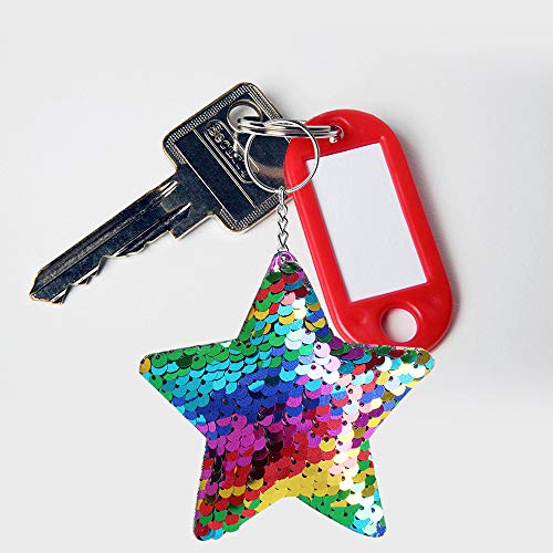 15 Pcs Flip Sequin Keychain