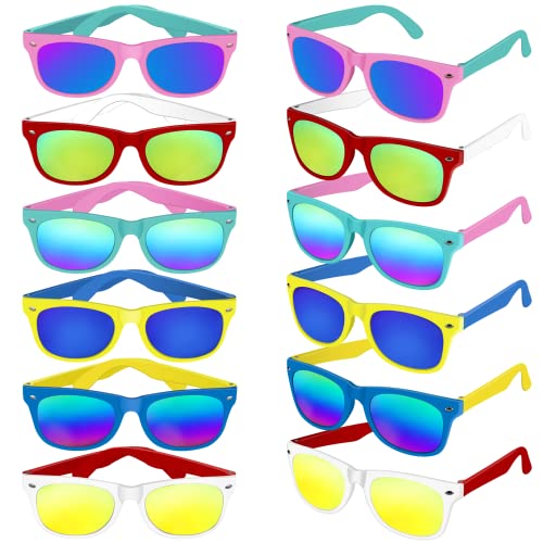 12 Pack Neon Kids Sunglasses Party Favor