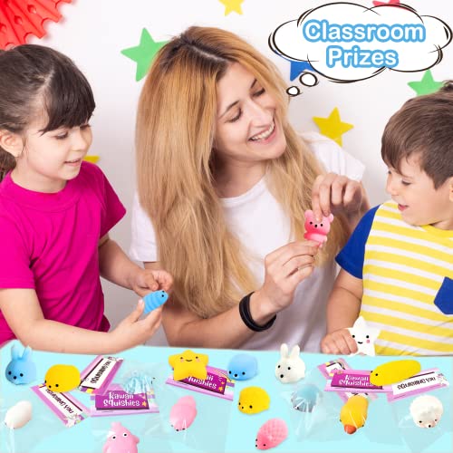 Mini Bulk Kawaii Mochi Squishy Toys (24Pack), Party Favors for Kids