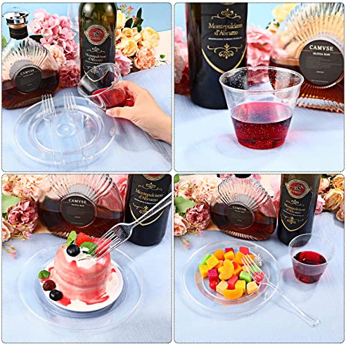 300 Pcs Plastic Dinnerware Set Disposable for Party