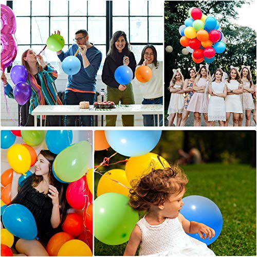 100 PCS  12 Inches Premium Assorted Colorful Strong Latex Balloons