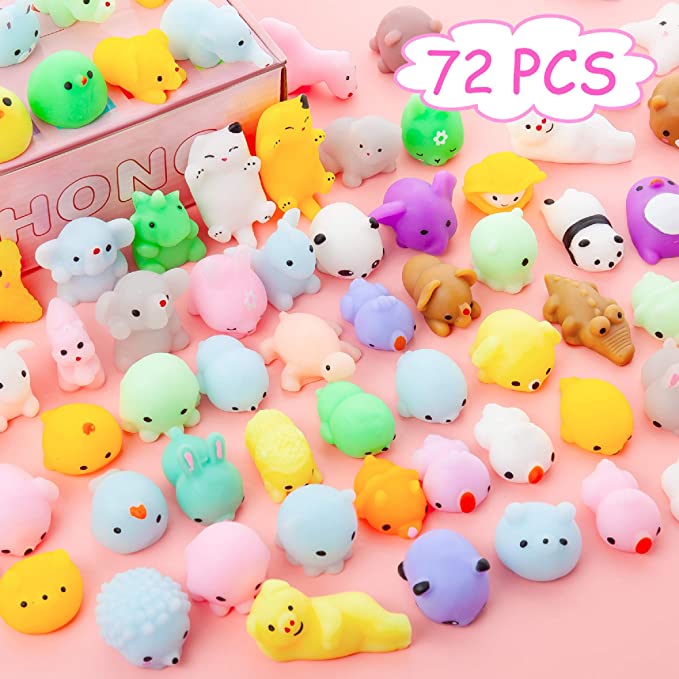 72 Pcs Kawaii Squishies, Mochi Squishy Toys